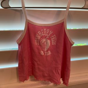 pacsun pink strawberry tank